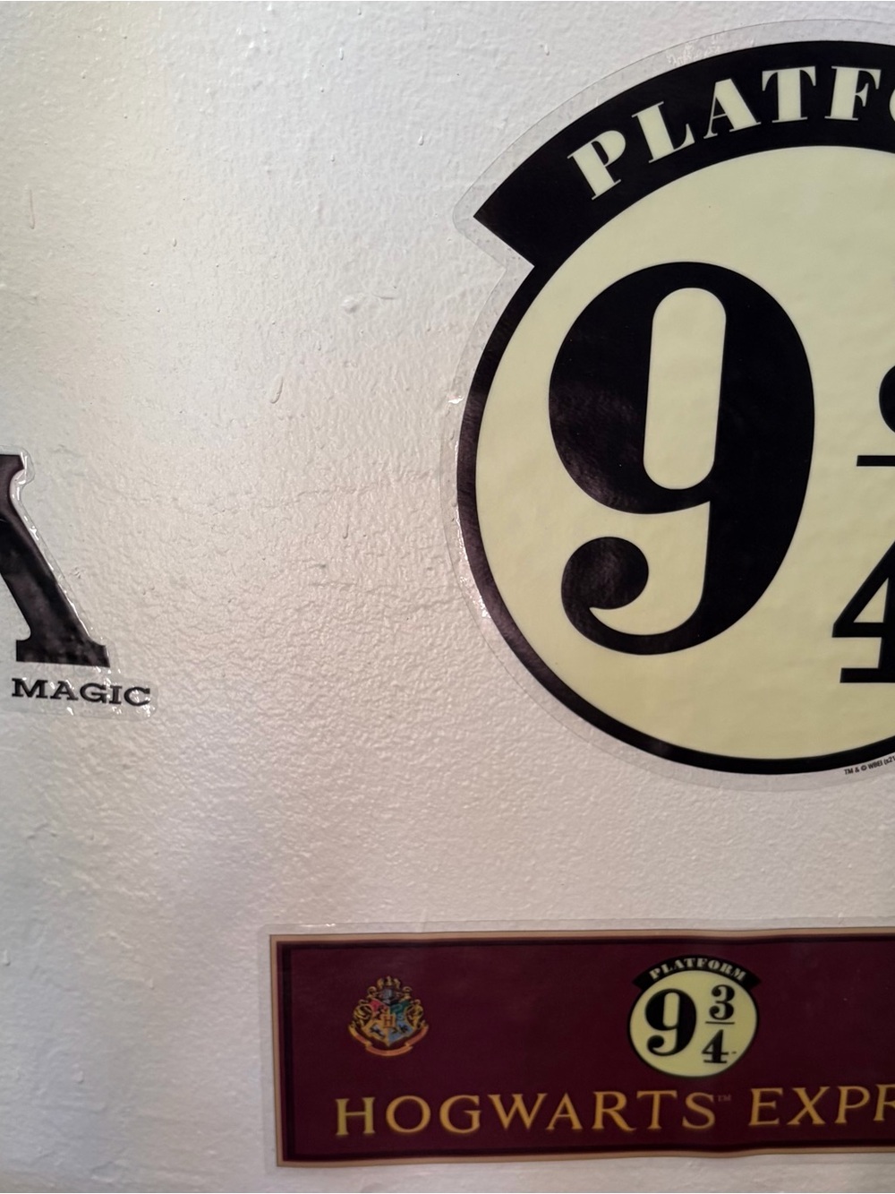 14 Harry Potter-themed Wall Decals, Longest Length 8.5”; Tallest Height 11”